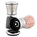 Manual Cordless Salt & Pepper Grinders Set With Matching Stand– Glass Body & Stainless Steel Top Shakers– Adjustable Ceramic Grinding Mechanism– Easy To Refill Mills– Cool, Modern, Great Gift