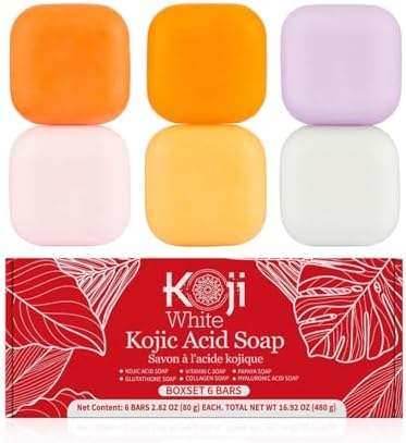 koji white kojic acid & glutathione skin brightening soap Koji White Kojic Acid & Glutathione Skin Brightening Soap for Body & Face  Exfoliating, Hydrating and main image 0