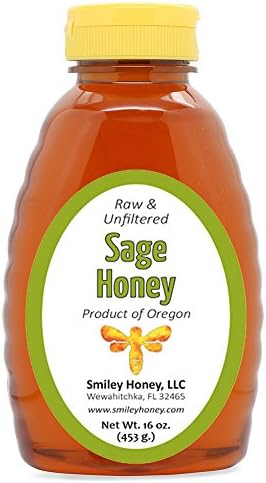 Smiley Honey - Raw, Unfiltered, Organic Sage Honey (16 oz)