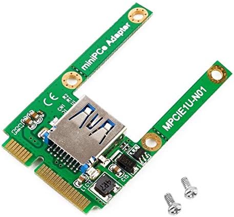 Funnyrunstore Green 51 * 29 * 7mm(L*W*H) 4g Mini PCI-E Card Slot Expansion to USB 2.0 Interface Adapter Riser Card Eletronic Compatible with USB1.1