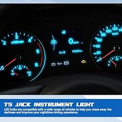 Kutyun 20Pcs T5 LED Lights for Car Dashboard, T5 37