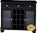 ArtMuseKit Buffet Server Sideboard Cabinet with Wine Storage, Black