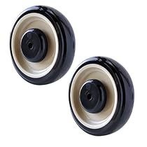 5 Inch Polyurethane Shopping Cart Wheels with Thread Guard Set of 2
