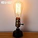 IJ INJUICY Retro Loft Rustic Vintage Industrial Steampunk Wrought Iron Edison Bulb Table Lights E27 Led Water Pipe Desk Lamps Bedside Living Room Bedroom Home Decor