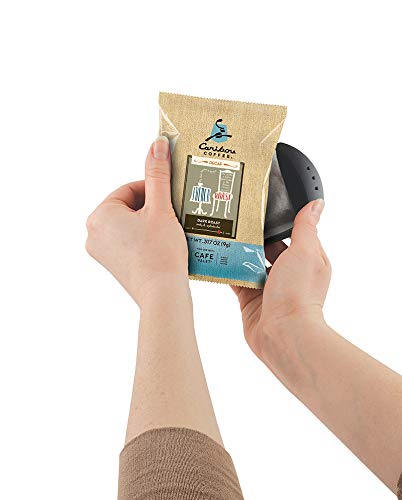 Caribou Coffee One-Cup Filter Packs with Disposable Brew Basket for use with Cafe Valet Single-Serve Coffee Brewers, 36Count, Decaf French Roast