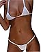 Honanda Women's Sexy Halterneck Top Micro Bikini Charming Bra and G-String Set (White)