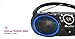 SINGING WOOD Portable CD Player AM FM Radio with Aux Line in, Headphone Jack, Foldable Carrying Handle (Black with a Touch of Blue Rims)thumb 4