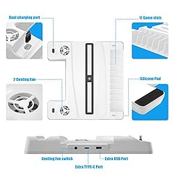 ECHZOVE PS5 Stand with Controller Charger and