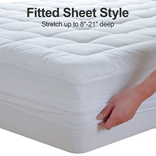 EASELAND RV King Mattress Pad Pillow Top Mattress Cover Quilted Fitted
