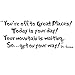 CiCy Dr Seuss You're Off to Great Places. Wall Vinyl Sticker Decals Quote Saying Decor Art Bedroom Design Mural