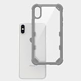 iPhone X/XS Case, Mybat Freestyle Challenger PC/TPU Rubber Case Cover for Apple iPhone X/XS, Clear/Gray