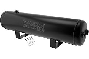 Vixen Horns 3 Gallon (12 Liter) 6 Ports Train/Horn Aluminum Air Tank 200 PSI Black VXT3000AB