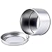Bekith 12 pc Clear-Top Spice Tins with Lid, Round
