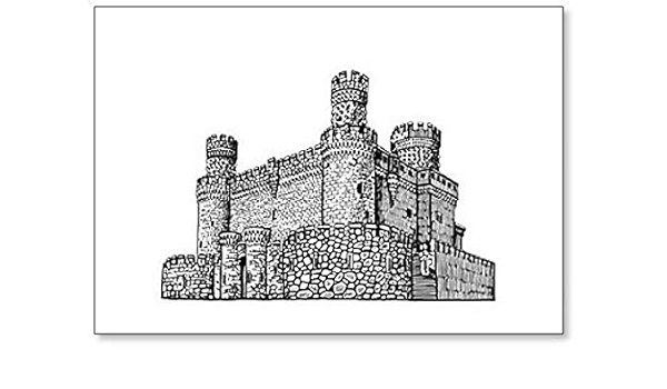 Imán para nevera Manzanares El Real Castle, Madrid, España ...
