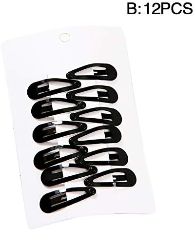 MNEFEL 10pcs fermagli per capelli a scatto Barrette per capelli per bambini, ragazze e donne Clip di capelli in metallo Snap Barrettes Accessori