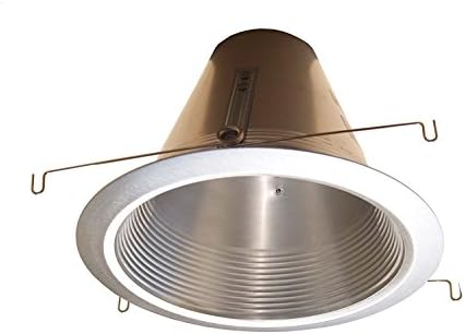 Joint Bright Lighting 6" Satin Nickel Self Flange Air-Shut Baffle Trim for Line Voltage Recessed Light