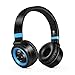 Wireless Headphones, Sound Intone P6 Stereo Bluetooth Headphones with Microphone Over-ear Foldable Portable Music Headsets for Cellphones Laptop Tablet TV Headphones (Black Blue)