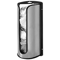 ASAB New Home Smart Stainless Steel Grocery Shopping Bag Holder Wall Storage Space Saver Plastic Carrier Dispenser Kitchen Rack Mount Organiser, Standard