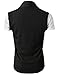 H2H Men's Shawl Collar Sleeveless Cardigan with No Button Charcoal US 2XL/Asia 3XL (KMOCASL01)