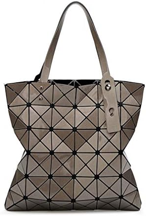 15 Colors Women Geometry Bao Tote Shimmer Handbag Laser Diamond Lattice Shopper Folding Bag Shoulder Bags
