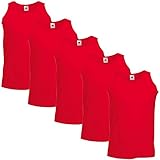 Fruit of the Loom Mens 5 Pack Of Athletic Vests Tank Top T Shirt