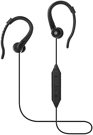 Labvon Bluetooth Headphones, Sports Wireless Earphones Mic Waterproof Sweatproof HD Stereo Noise Reduction Headsets for Gym Running Fishing 6 Hours Working Time Black