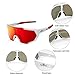 JEPOZRA Polarized Cycling Glasses with 3 Interchangeable Lenses,MTB Biking Baseball Running Sports Sunglasses for Men Women