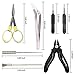 VEEAPE DIY Tool Kit, Ceramics Tweezers/Coil Set/Plier/Coil Brush/Folding Scissors/Cross-Screwdriver/Flathead Screwdriver with a Zipper Bag