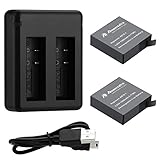 Powerextra AZ16-1 AZ16-2 Replacement Battery (2-Pack) and USB Charger for Xiaomi YI AZ16-1 AZ16-2 and Xiaomi Yi 4K Yi 4K+ Yi Lite YI 360 VR Action Camera(Not for Discovery Version)