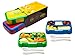 Bizz Large Travel Bento Box Set Lunch Boxes with Utensils, Kids Adults Removable Microwaveable, Dishwasher Safe Tray (2-Pack) Lunchbox Portable Portion Control Meal Prep Containers Reusable BPA Free