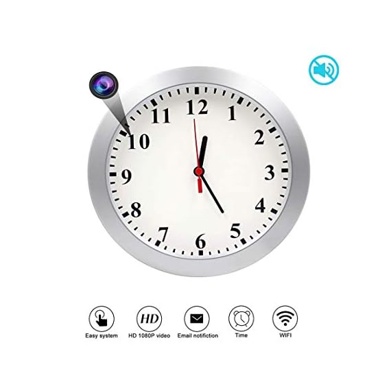 Wireless Hidden Camera Clock XDMYWH 1080P WiFi Hidden Camera Wall Clock