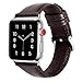 For Apple Watch Band 42MM,RUOQINI Retro Genuine Leather Strap Replacement Band for Apple Watch Series 3 / 2 / 1 (Coffee)