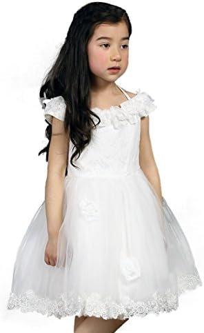 PinkerBella Girls Flower Girl Princess RoseBella Dress (Large)