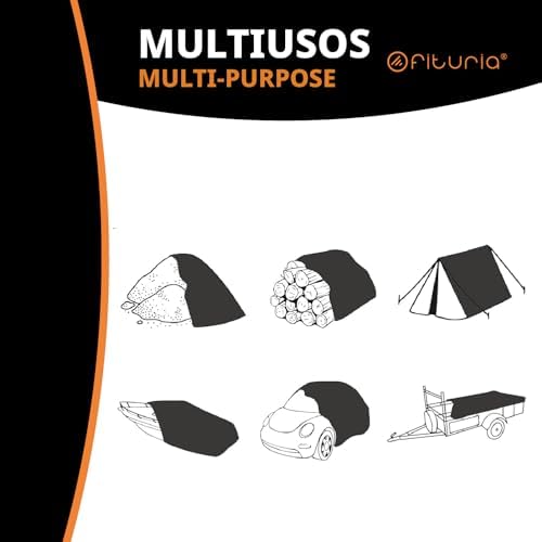 Lona Multiuso Impermeable 2 x 3 m Mix 3 Colores, Pack 3 uds, Ideal para Cubrir y Proteger Muebles y Objetos en Exterior, jardín, Camping y Obras (2x3m, 3 uds)