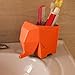 Agile-Shop Cute Elephant Design Plastic Cutlery Drainer Storage Holder Box for Home Kitchen, Bathroom, Toothbrush, Small Knife Accessories (Orange)
