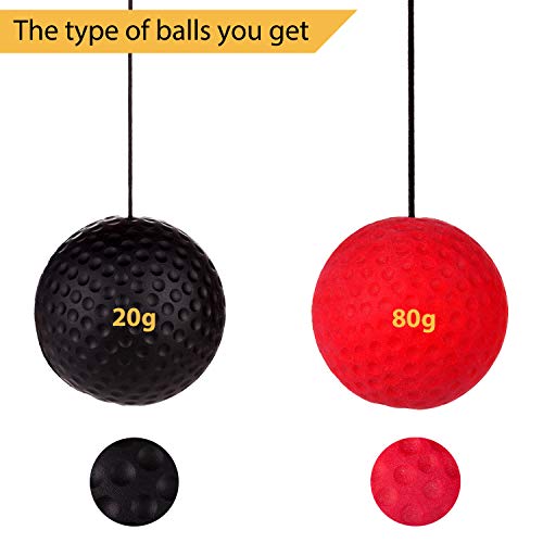 image for Stilleto Boxing Reflex Ball for Adults and Kids | 2 Balls with Headban
