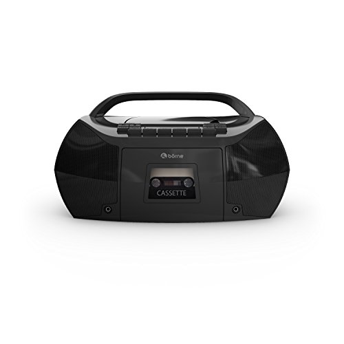 Bórne Prcdt550bk Portable Boombox Cd Cassette player/recorder with Am