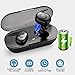 HISILI TWS-01 Wireless Earbuds, [2020 Upgraded] True Bluetooth Headphones, Bluetooth 5.0/ IPX7 Waterproof/Stereo Hi-Fi Sound / Wireless Earphones with Portable Charging Case by Hisili, Black, Small