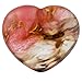 mookaitedecor Healing Crystals Volcano Cherry Quartz Heart Love Worry Palm Stone Reiki Balancing 1.6 Inch
