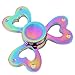 Fidget Spinner Rainbow Hand Spinning Toy EDC Focus Stress Reducer Toy Perfect for Girls Gift (Rainbow Heart)
