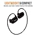 Alpatronix HX250 Waterproof Bluetooth Headset Wireless Sport IPX7 Headphones w/Mic, Built-in Memory (8GB), Sweatproof, Swimming, Running Earbuds Stereo BT 4.2 Earphones for Bluetooth Devices - Black