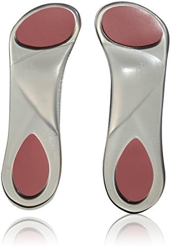 Gel Arch Support Foot Orthotics For Women's Fashion Shoes, Silicone and Adhesive Backed