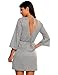 Finejo Women's Sexy V Neck Backless Short Dress Above Knee Dresses