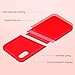YRS iPhone X Case, Liquid Silicone Gel Rubber Matte Anti Scratch Minimalist Thin Ultra Slim Case Fit with Soft Microfiber Lining Shock Absorbing Comfort 3D Full Protective Cover for iPhone X 10 (Red)