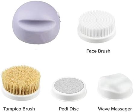 Body Cleansing Brush, 4 in 1 Electric Facial and Body Exfoliating Kit with Spin Brush and SPA Massager for Skin Body, Foot and Face Care