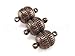 20 Sets - CleverDelights Magnetic Jewelry Clasps - Deco Drum Style - Antique Copper Color