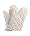 Terry Cloth Oven Mitts Heat Resistant to 482° F 13 Inch 100% Cotton Set of 2