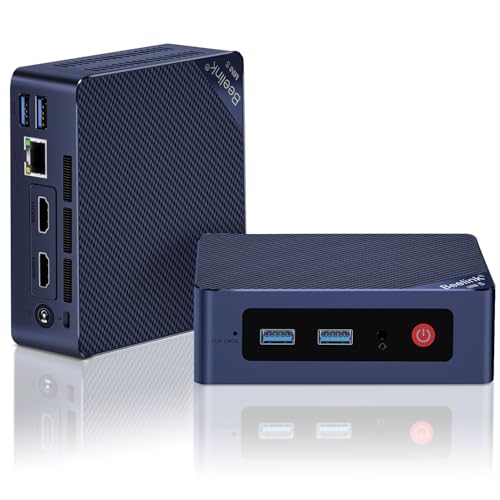 Beelink Mini S13 Mini PC, 13th Intel Twin Lake-N150 (Up to 3.6GHz), Mini Computer 16GB DDR4 RAM 500GB SATA3 SSD, Micro PC Support 4K Dual Display, WiFi6/BT5.2/USB3.2/HTPC/WOL Home/Office