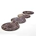 Hosley Set of 4 Assorted Soapstone Pillar Candle Plate 4.5 Inch Diameter. Wonderful accent piece for coffee tables or side tables. Ideal Gift for Weddings House Warming Home Meditation Reiki O9