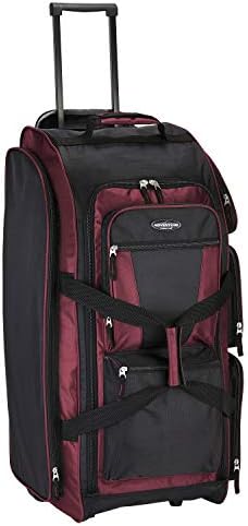 Travelers Club 30" Xpedition Upright Rolling Travel Duffel Bag, Crimson Red , Large 5 Travelers Club 30" Xpedition Upright Rolling Travel Duffel Bag, Crimson Red , Large
